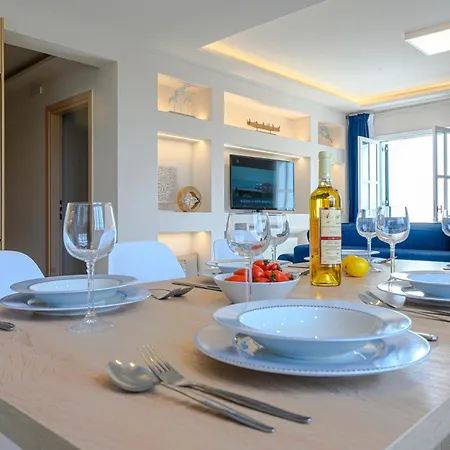Santorini Symmetry Apartment-spacious For Up To 8 Guests In Megalochori Village Apartamento Megalokori
