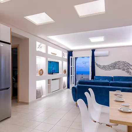 Santorini Symmetry Apartment-spacious For Up To 8 Guests In Megalochori Village Apartamento *